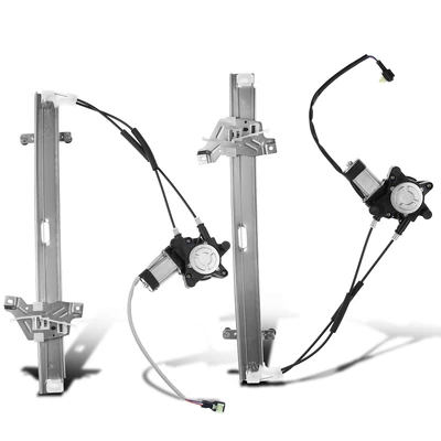 2 Pcs Front Power Window Regulator with Motor