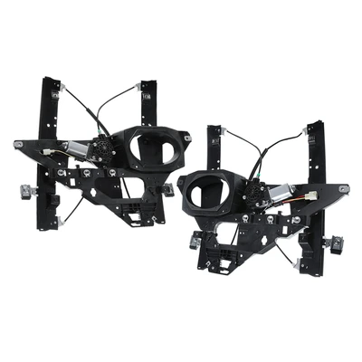 2 Pcs Front Power Window Regulator with Motor