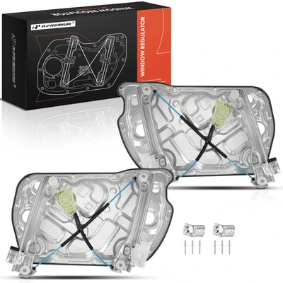 2 Pcs Front Power Window Regulator with Panel