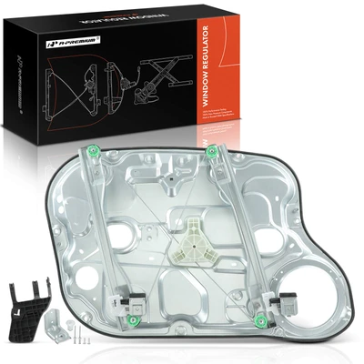 Front Passenger Power Window Regulator with Panel