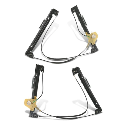 2 Pcs Front Power Window Regulator without Motor