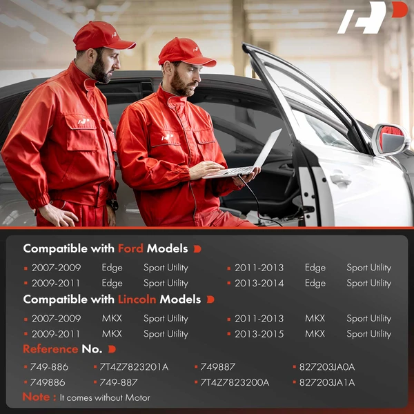 2 Pcs Front Power Window Regulator for Ford Edge 07-14 Lincoln MKX 07-15