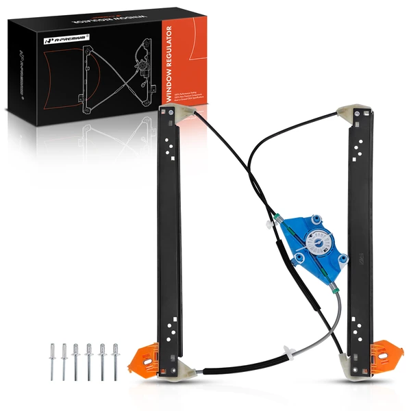 2004-2010 Audi A8 Quattro 1-Pc Power Window Regulator Front Right Passenger Side Electric A-Premium APWR2457