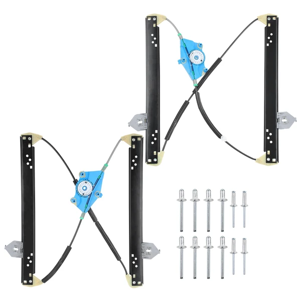 2003-2010 Audi A8 Quattro 2-Pc Power Window Regulator Rear Driver & Passenger Electric A-Premium APWR2515