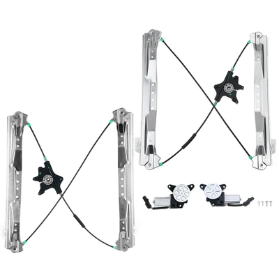 2 Pcs Front Power Window Regulator with Motor