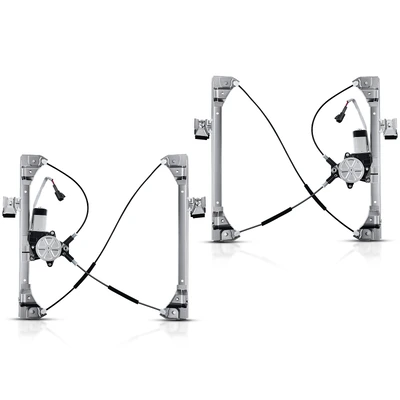 2 Pcs Front Power Window Regulator with Motor