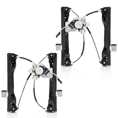2 Pcs Front Power Window Regulator with Motor