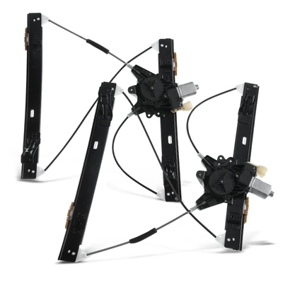 2 Pcs Front Power Window Regulator with Motor