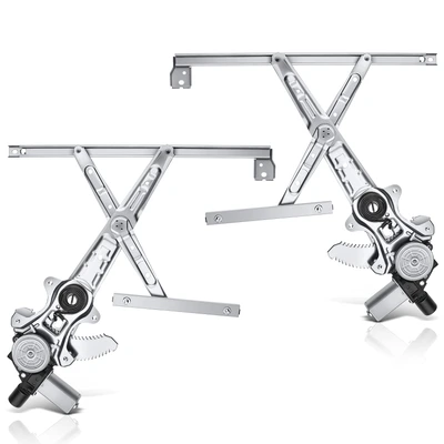 2 Pcs Front Power Window Regulator with Motor