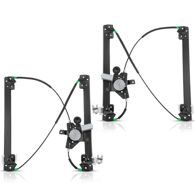 2 Pcs Front Power Window Regulator with Motor