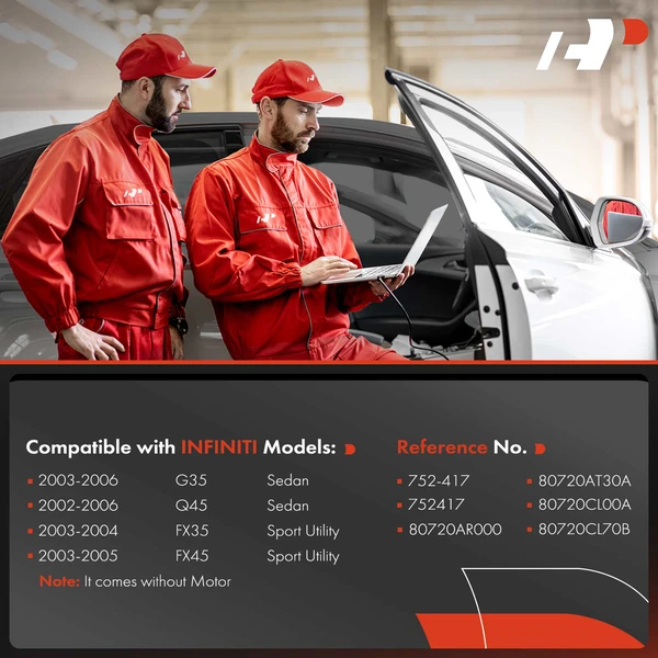 Front Passenger Power Window Regulator for Infiniti G35 Q45 2002-2006 FX35 FX45