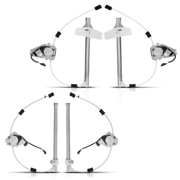 2002-2006 Jeep Liberty 4-Pc Window Regulator and Motor Kit Front & Rear Electric with Motor A-Premium APWR0041