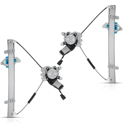 2 Pcs Front Power Window Regulator with Motor