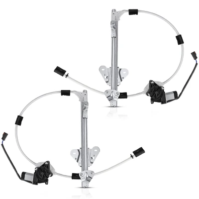 2 Pcs Front Power Window Regulator with Motor