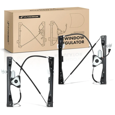 2 Pcs Front Power Window Regulator with Motor