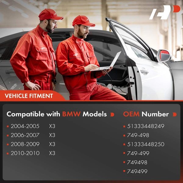 2 Pcs Front Power Window Regulator without Motor for BMW E83 X3 2004-2010