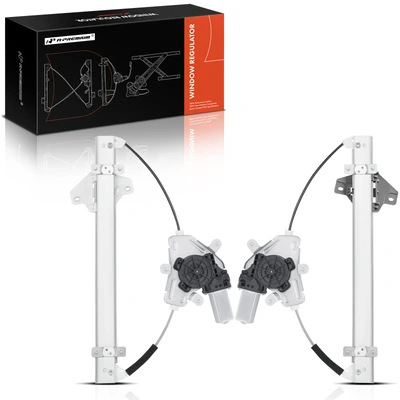 2 Pcs Front Power Window Regulator with Motor