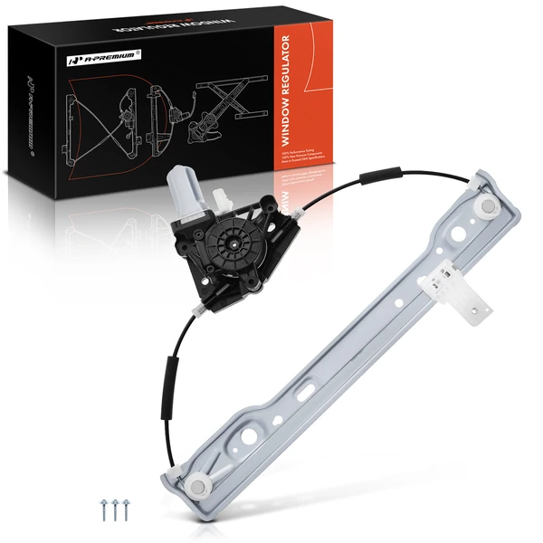 2018-2023 Jeep Wrangler 1-Pc Window Regulator Rear Right Passenger Side with Motor A-Premium APWR3404TW