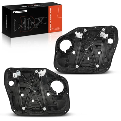 2 Pcs Front Power Window Regulator with Panel & Motor