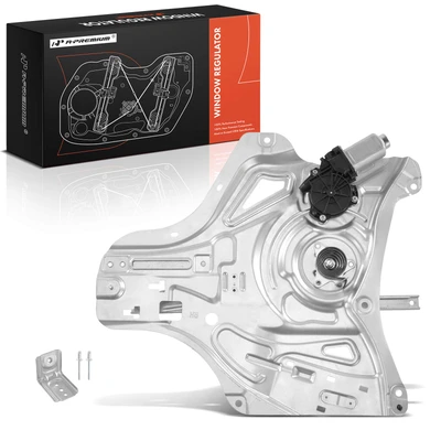Front Passenger Power Window Regulator with Panel & Motor