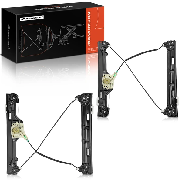 2 Pcs Front Power Window Regulator for BMW X6 E71 2008-2014