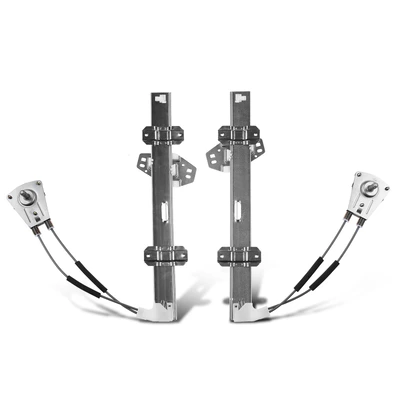 2 Pcs Front Manual Window Regulator