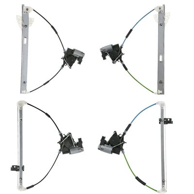 4 Pcs Front & Rear Power Window Regulator with Motor