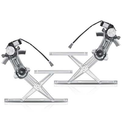 2 Pcs Front Power Window Regulator with Motor