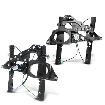 2 Pcs Front Power Window Regulator with Motor