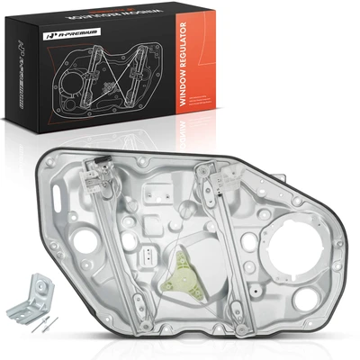 Front Passenger Window Regulator with Panel & Motor