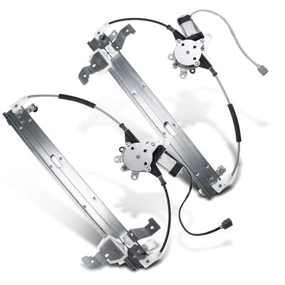 2 Pcs Front Power Window Regulator with Motor