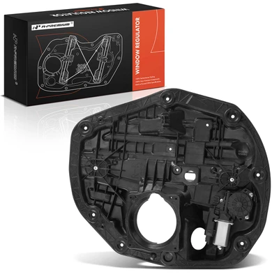 Rear Passenger Power Window Regulator with Panel & Motor