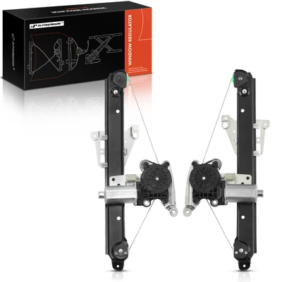 2 Pcs Rear Power Window Regulator with 2-Pin Motor