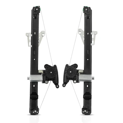 2 Pcs Rear Power Window Regulator with 2-Pin Motor