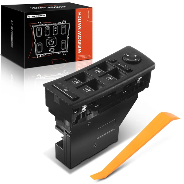 Front Driver Power Window Switch for BMW X5 E53 01-06 with Auto Dimming Mirrors