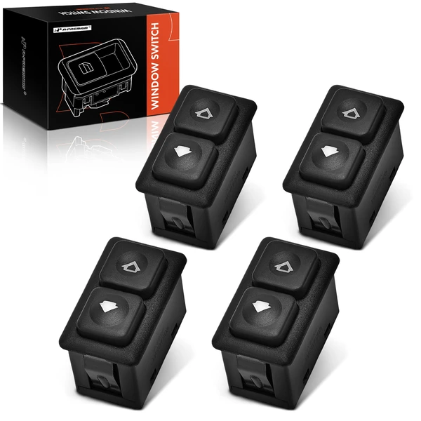 4 Pcs Front & Rear Illuminated Power Window Switch for 1988-1991 BMW 325iX