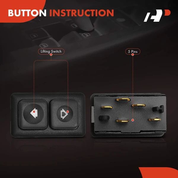 2 Pcs Front & Rear Illuminated Power Window Switch for BMW E24 E28 E30 E36 325 318i