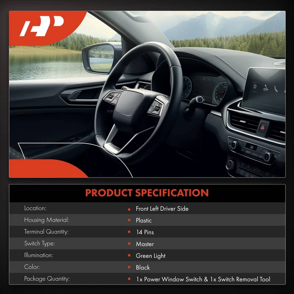 Front Driver Power Window Switch for Mitsubishi Lancer Endeavor Galant Montero