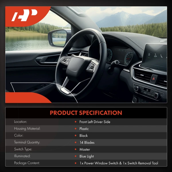 Front Driver Power Window Switch for Chevrolet Sonic 2012-2014 Hatchback