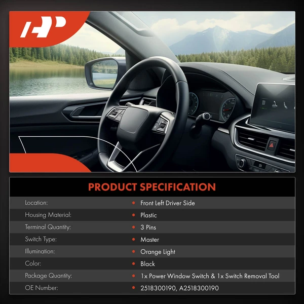 Front Driver Power Window Switch for Mercedes Benz X164 W164 W251 GL M R-Class