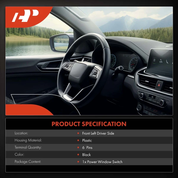 Front Driver Power Window Switch for Ford Ranger 1995-2007