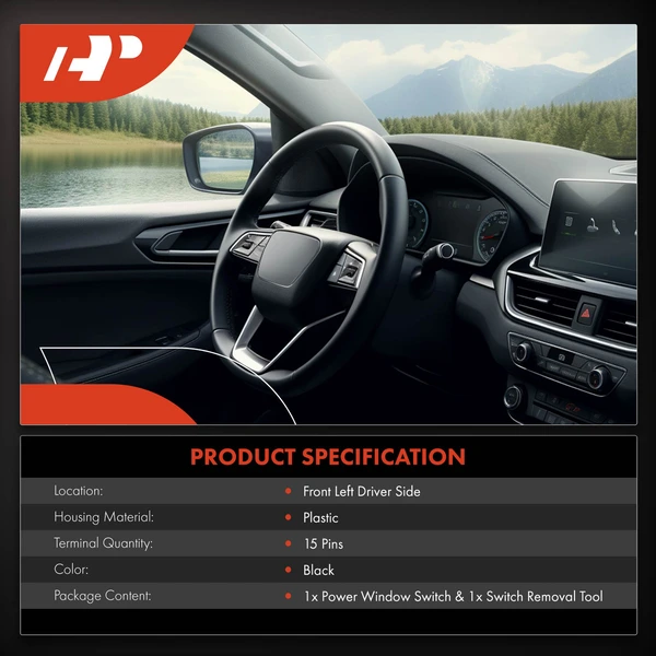 Front Driver Power Window Switch for Toyota Camry Tacoma Crew Cab Pickup Yaris