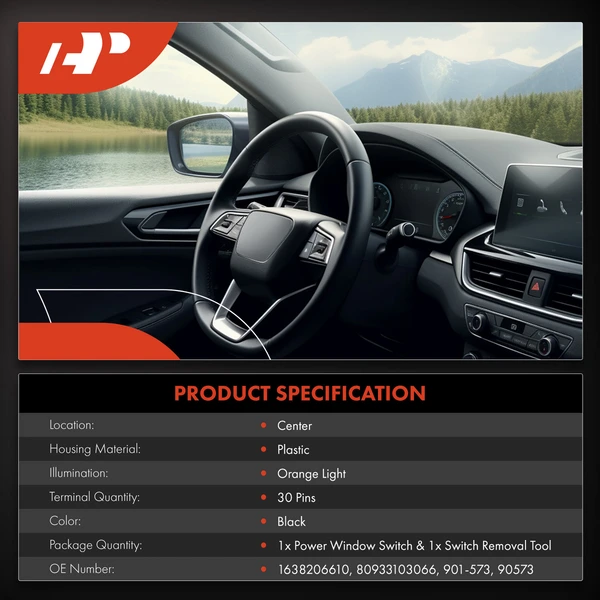 Front Driver Master Power Window Switch for 2002-2003 Mercedes-Benz ML500