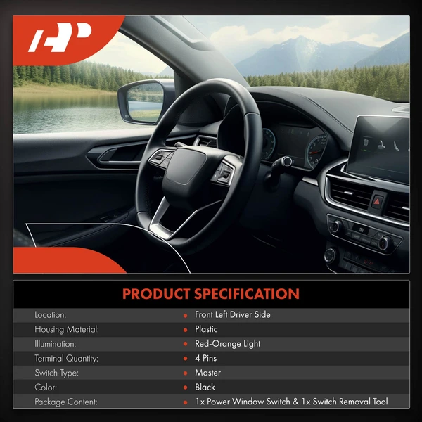 A-Premium APWS1039 Window Switch Front Left Driver Side