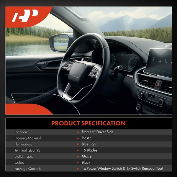 A-Premium APWS1056 Window Switch Front Left Driver Side