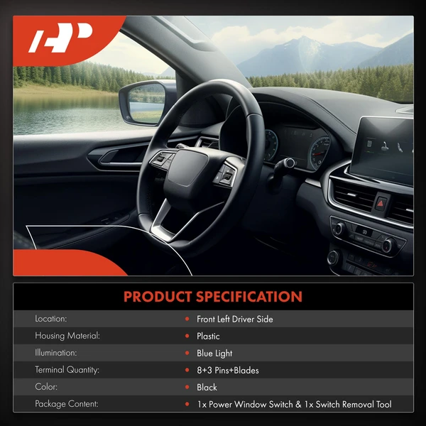 Front Driver Power Window Switch for Dodge Durango 2011-2013