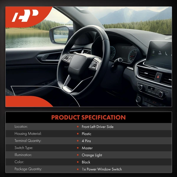 A-Premium APWS0924 Window Switch Front Left Driver Side