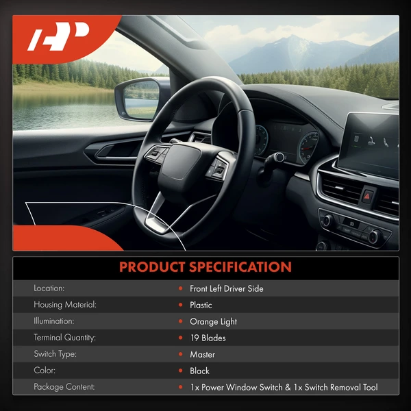 A-Premium APWS1124 Window Switch Front Left Driver Side