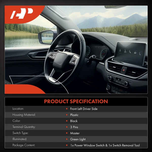 Front Driver Power Window Switch for Volvo XC70 2008-2016 S80 2007-2016 V70