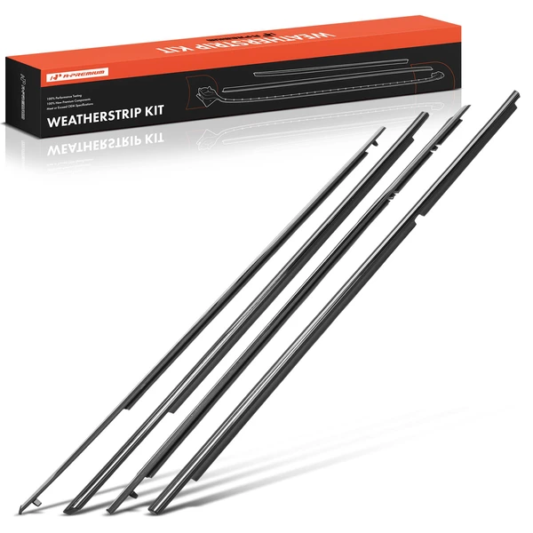 4 Pcs Front & Rear Window Moulding Trim Weatherstrip for Toyota Camry 2007-2011